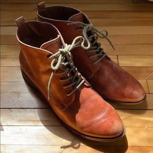 Seychelles Brown Leather Lace Up Ankle Boot